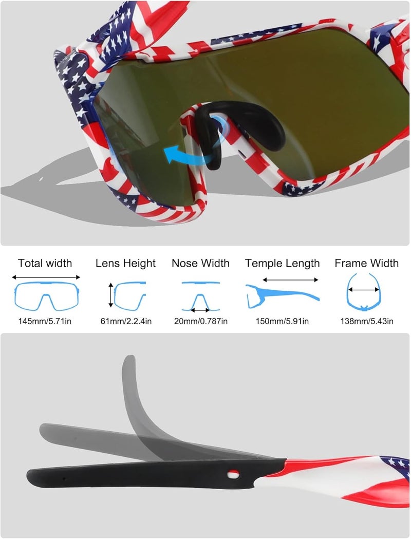 BangLong Polarized Sports Sunglasses for Men Women, UV Protection Sun Glasses for Baseball Running Cycling Fishing - Image 3